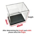 Large Acrylic Display Case for Figures Clear Display Box Cabinet Showcase for Toy/LEGO/Collectibles/Figurine/Memorabilia Storage.