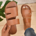 2023 summer new straight slippers women's cross-border ladies casual sandals flat large size beach shoes foreign trade women.
