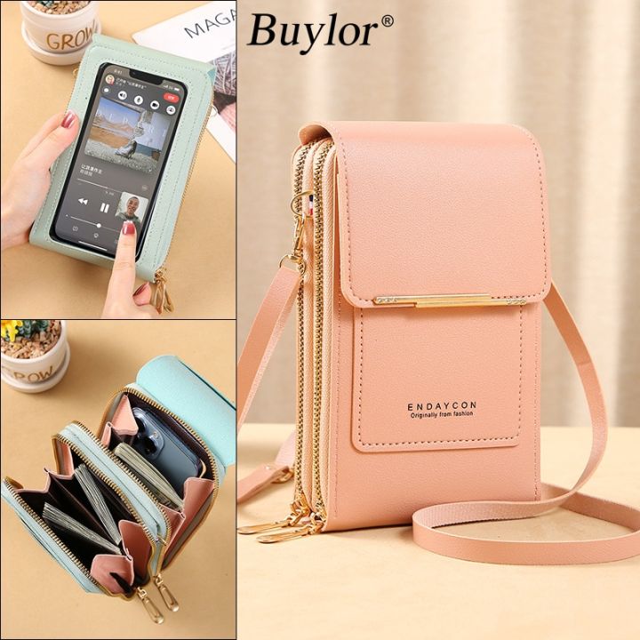Buylor%20Women's%20Handbag%20Touch%20Screen%20Cell%20Phone%20Purse%20Shoulder%20Bag%20Female%20Cheap%20Small%20Wallet%20Soft%20Leather%20Crossbody%20Bags%20of%20Women%20-%20Image%203