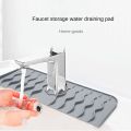 1 Piece Water Kitchen Faucet Water Catcher Mat Large Sink Splash Pad Countertop Protector Grey. 