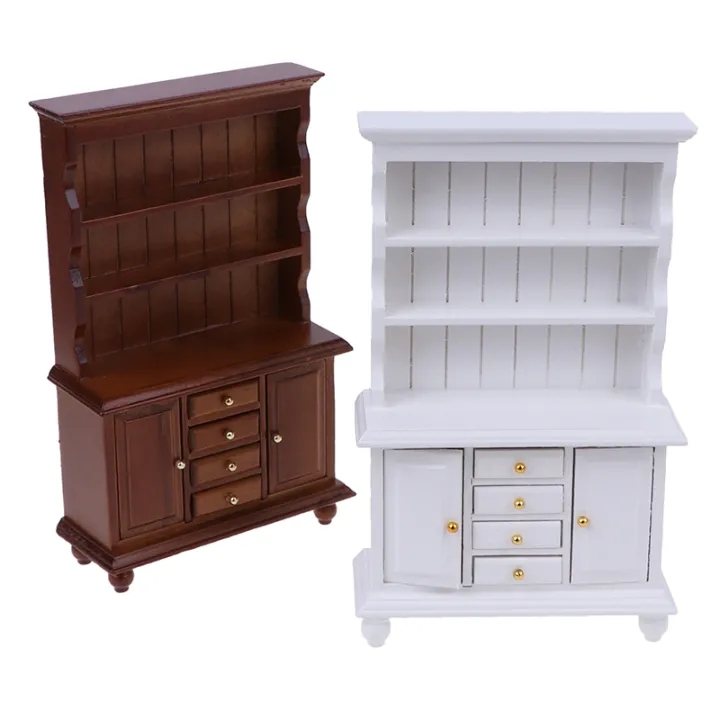 1/12%20Dollhouse%20Miniature%20Furniture%20Multifunction%20Wood%20Cabinet%20Bookcase%20Cabinet%20-%20Image%205
