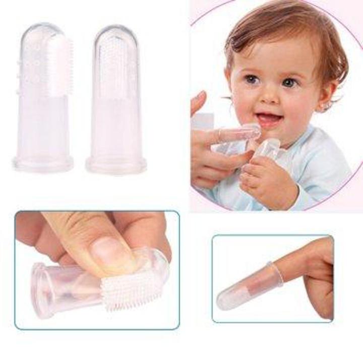 2Pcs Silicone Toothbrush Baby Finger Toothbrush Children\'s Teeth Cleaning Silicone Toothbrush Rubber Cleaning Baby Toothbrush