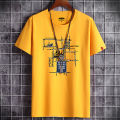 Kwai New Summer Short Backing Shirt Round Neck T-shirt Fashion Couple Half Sleeve Men's T.
