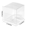 (New)50pc clear plactic boxe for gift PVC packing box gift packag. 