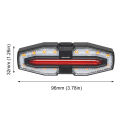 USB Rechargeable Bike Tail Light with Turn Signals Wireless Remote Control Bicycle Rear Light for Night Riding. 