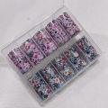 【Support-Cod】 10 Roll Flower Nail Foils Transfer Stickers Nail Decals Manicure Decoration DIY QUANYIN. 