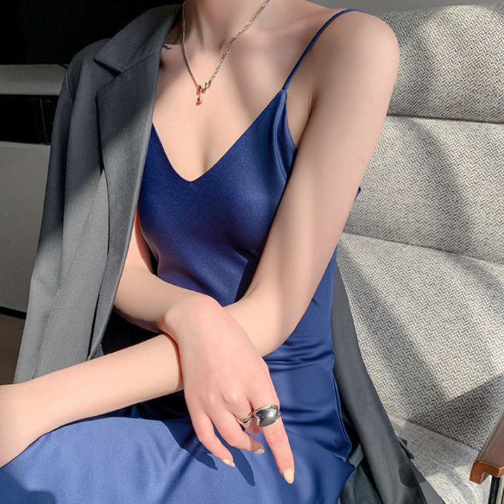 Summer%20Satin%20Sling%20Long%20Dress%20Womens%20Faux%20Silk%20V%20Neck%20Evening%20Paty%20Female%20Sleeveless%20Elegant%20Backless%20Dresses%20Shapewear%20-%20Image%204