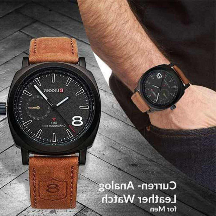 New%20Collection%20CRN-8%20Brown%20Strap%20Analog%20Simple%20Smart%20Wrist%20Watch%20For%20Men%20-%20Image%203