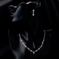 BLIJERY Simple Bridesmaid Bridal Jewelry Set Bling Rhinestone Crystal Choker Necklace Earrings Women African Wedding Jewelry Set. 