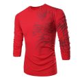 New Fashion Chinese Element Totems Print T-Shirt Men's Casual Slim Fit Stylish T Shirt long Sleeve o-neck Tops TX71 C. 