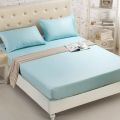 200*220 Solid Color Bedsheet(Pillowcase Need Order) Bed Sheets On Elastic Queen King Size Fitted Sheet for Adults Drap Housse. 