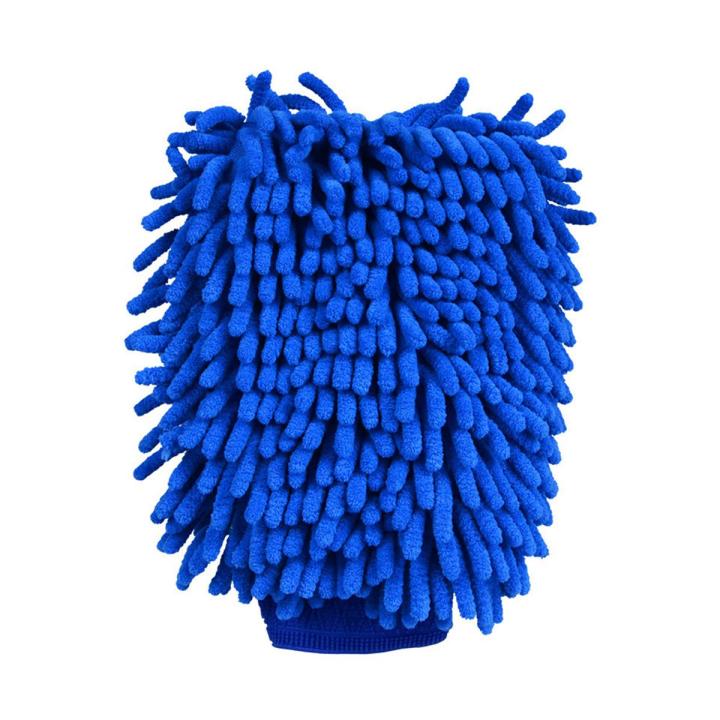 1Pc Chenille Glove Single Sided Soft Random Color Window Washing Hand Mitt for Car