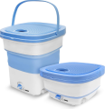 Mini Portable Folding Washing Machine: 8L Cleaning Capacity with Smart Drying Feature. 