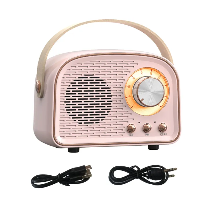 Plastic%20With%20Handle%20Old%20Fashion%20Retro%20Bluetooth-compatible%205.0%20Speaker%20Wireless%20Music%20Player%20Portable%20Mini%20Vintage%20Speaker%20-%20Image%203