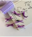 2024 Jennie Same Purple Bow Hair Clip Ballet Style Ribbon Tie Hair Band Accessory Headdress for Women 김제니 Jennie Kim. 