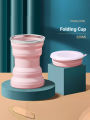 Silicone Collapsible Expandable Drinking Coffee Cup, Folding Drop-proof Retractable Heat-resistant Travel Camping Cup With Lid. 