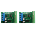 2X 8Ch Input/Output Digital Switch TTL LvTTL CMOS RS485 IO Control Module Modbus Rtu Board for PLC Relay(with Terminal).