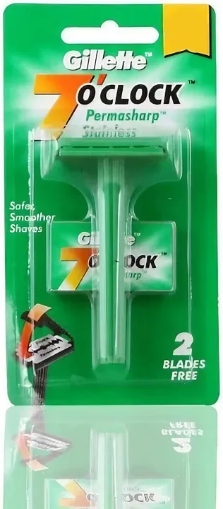 Gillette%207%20O%E2%80%99Clock%20Permasharp%20Stainless%20Razor%20-%20Image%202