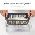 1 Set Vegetable Slicer16pcs Food Slicer Set Food Chopper Vegetable Slicer Stainless Steel Blades And Container. 