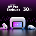 A9 PRO TWS in-Ear Earbuds ANC Wireless Earphones Waterproof Earbuds LED Touch Screen Display Airpods Pro 2nd Generation Noise Cancelling Bluetooth Earphone.
