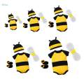 Honey Bee Romper Suit Fancy Dress up Clothes Set Cute Cosplay Outfits for For Newborns. 