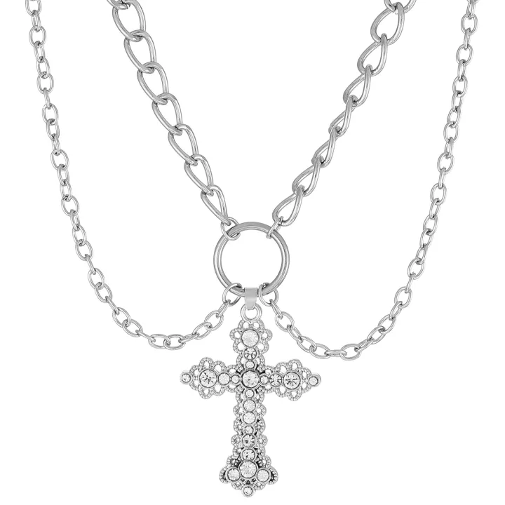 Hot%20Selling%20Alloy%20Vintage%20Pearl%20Cross%20Pendant%20With%20Punk%20Versatile%20Multi-layer%20Sweater%20Necklace%20For%20Women%20and%20Men%20-%20Image%202