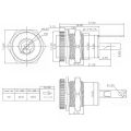 5Pcs DC-099 5.5 x 2.1mm 5.5*2.1 DC Power Female Socket Jack Panel Mount Connector Adapter and Waterp. 
