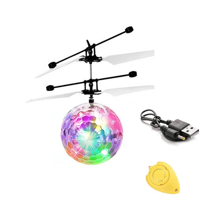 Kids Mini IR Sensing RC Helicopter Aircraft Flying Ball Toys Builtin