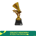Badminton Trophy For Tournament - Gold Color - 8 Inches - Reward Excellence In Badminton With This Elegant Trophy. 