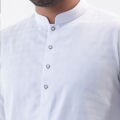 Semi Fit Casual Panjabi- White. 