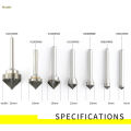 90 degree Conical Alloy Hard Metal Grinding Head 1pcs Wood Carving Tungsten Steel Rotary Boring Cutter K-type File Boring Tool minghao. 