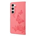 （COD)For Samsung Galaxy S23 5G Butterfly Embossed Horizontal Flip Leather Phone Case. 