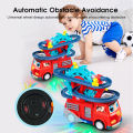 HelloKimi Children's Toy Car Electric Toy Car Universal 360 ° Rotation Duck Ferris Wheel Track Fire Truck Body Design Multi Layer Track With Colorful Lights Music Baby Boy Toy Car. 