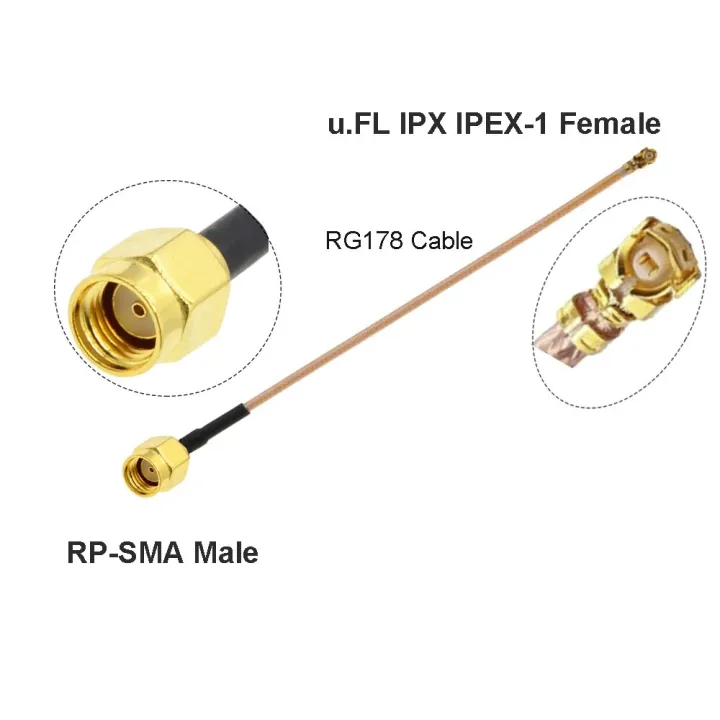 BEVOTOP%202pcs%20IPEX%20Cable%20uFL/u.FL/IPX/IPEX-1%20Female%20to%20SMA%20Female%20WIFI%20Antenna%20RF%20Cable%20RF1.13/RG178%20Pigtail%20Extension%20-%20Image%207