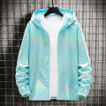 Sunnyheart Men Summer Jacket Long Sleeve Elastic Cuff Hood Sun Protection Jacket. 