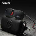 KDEAM Rimless Oval Men's Sunglasses Polarized TR90 Material Frame TAC Polarization Lense Soft Rubber Foot Cover. 