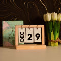 Wood Flip Chart Permanent Desk Calendar - Stay Organized With The Stylish Wood Flip Chart Permanent Desk Calendar - A Functional And Aesthetic Addition. 