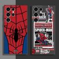 Fashions Original Marvel Spider Man Phone Case for Samsung Galaxy S25 S24 Ultra S20 FE S22 S21 Plus S23 Cover. 