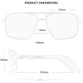 BARCUR Pilot Style Metal Frame Brand Sunglasses Men HD Polarized Women Shades Driving Sun Glasses Mirror UV400.