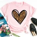 Red Love Heart Dandelion Printed T Shirt Women Fashion T Shirt Female Short Sleeve Casual Tops Black Tee Shirts Women Cute T-shi. 