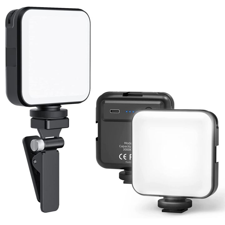 LED%20Video%20Light,%203000K-6000K%20Photographic%20Light%20100%20LED%20Beads%20with%20Clip,%20Dimmable%20and%20Rechargeable%20Mini%20Professional%20Video%20Light%20for%20Camera%20Selfie%20Stick%20Tripod%20Laptop%20Cellphone%20-%20Image%202