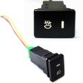 4-Pole 12V Push Button Switch with LED Background Indicator Lights for Fog Lights DRL LED Light Bar(33x22mm). 
