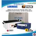LUMINOUS IPS 1050 WITH RAHIMAFROOZ SPARK XP 200 AH BATTERY PACKAGE FOR 5 FAN 10 LIGHTS.