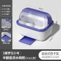 Draining Bowl Rack Kitchen Dish Storage Storage Rack Plastic Household Dustproof with Cover Cutlery Plate Tableware Storage Box. 