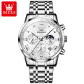 Olevs 5529 Stainless Steel Chronograph Wrist Watch For Men. 