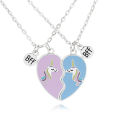 The Unicorn Letter Necklace Love Stitching Matching Necklace Fashion Best friend necklace For Girl Women. 