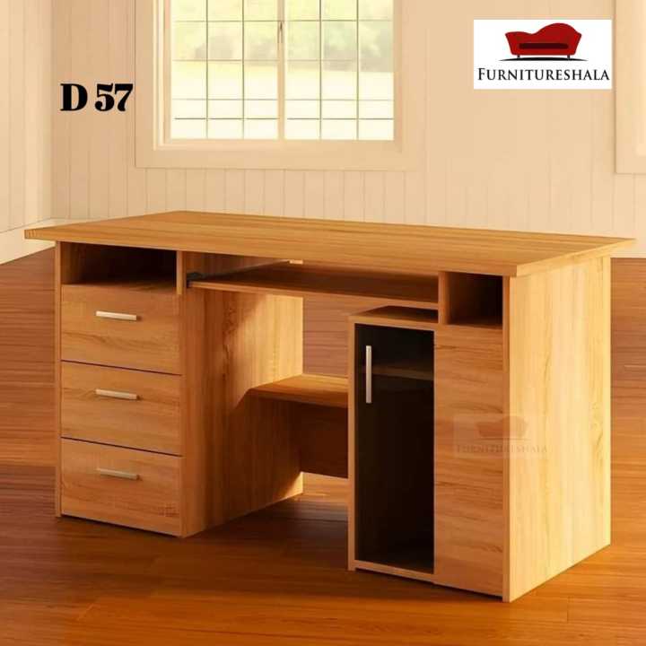 FurnitureShala Office Table with File Shelf Workstation / Laptop Computer Table / Multi Storage Space Computer Table / Office Boss Table Office Table / Office Table for Office Work / Computer Table for Home Desk (2.5ft/4ft/16inch)