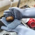 Silicone Dish Washing Kitchen Hand Gloves (One pair). 