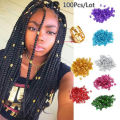 100pcs Beads Adjustable Hair Braids Dreadlock Beads Braid Rings Cuff Clips Tubes Yao Store.