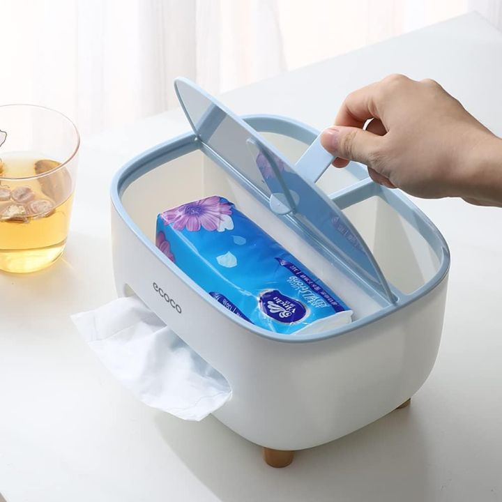 Tissue%20Box%20Cover%20Holder%20with%20Storage,%20Napkin%20Tissue%20Box,%20Multi-Function%20Tissue%20Box%20ABS%20Material%20Storage%20Organizer%20Caddy%20for%20Bathroom,%20Bedroom%20and%20Office%20-%20Image%202